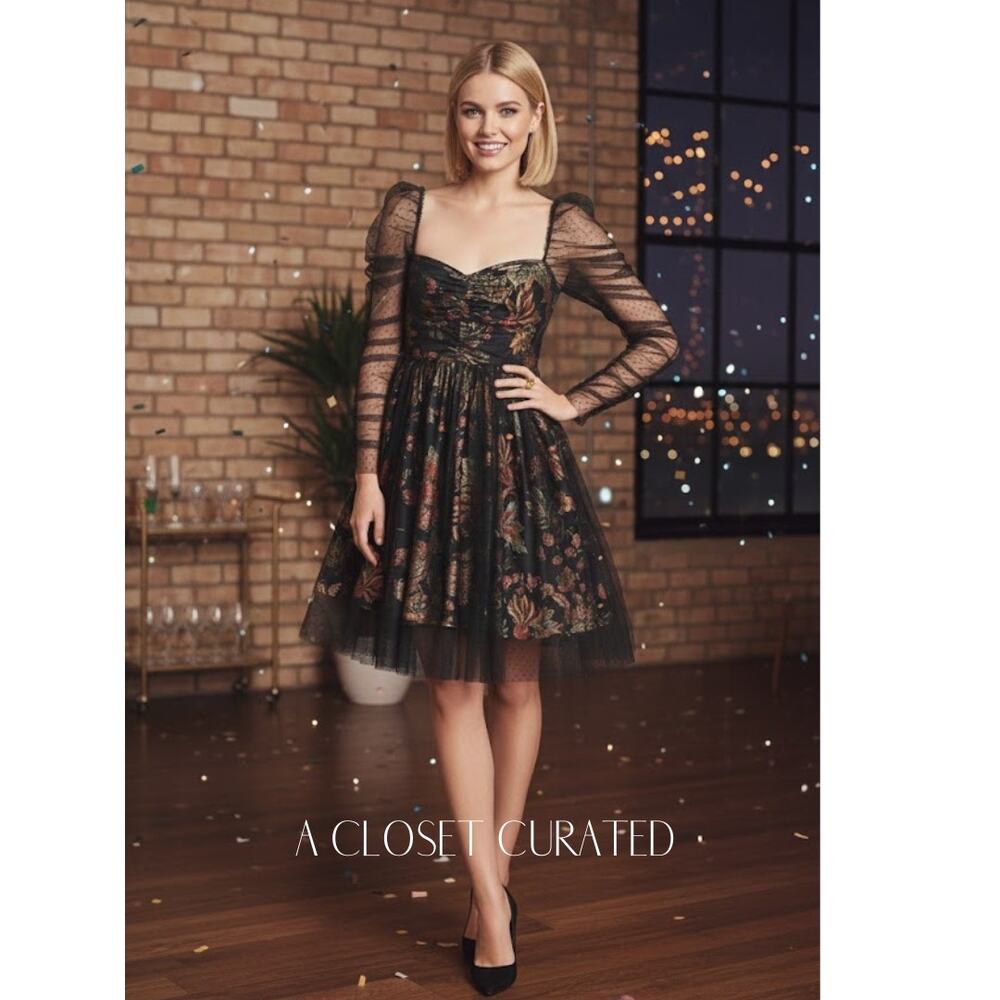 Cara Cara Ritchie Mini Dress Medium Black NEW